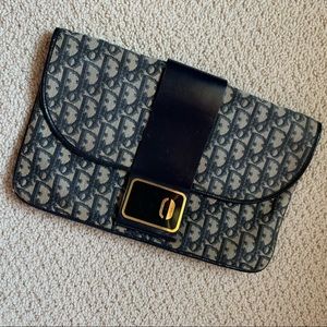 Rare 1970s Dior Oblique trotter clutch